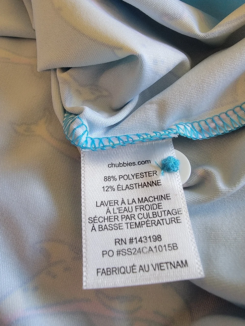 Chubbies Men's Turquoise Dolphin Print Polo Shirt Size XXL